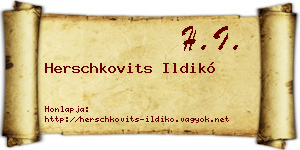 Herschkovits Ildikó névjegykártya